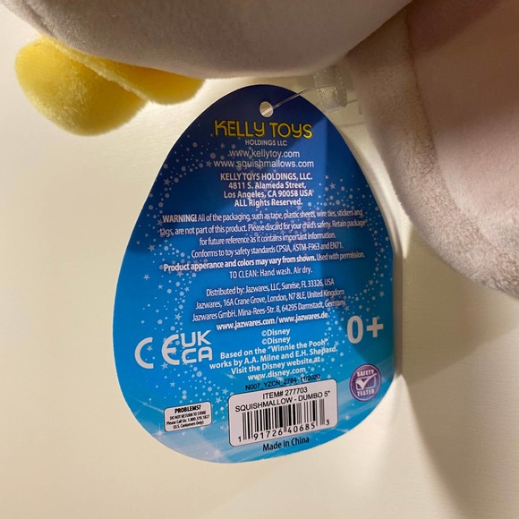 Squishmallows Dumbo Elephant 5" Disney Plush Stuffed Animal Mini Squishmallow - Picture 7 of 10